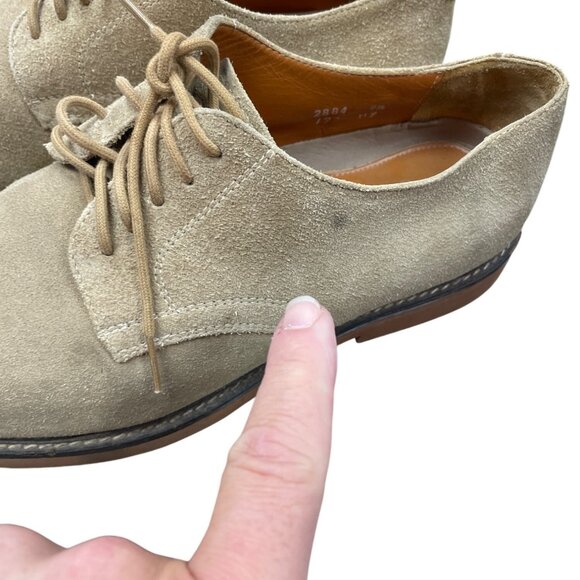 David Wilson Mens tan suede Lace-Up Oxfords dress shoes Size 9.5D SKU 9436 - Picture 12 of 14